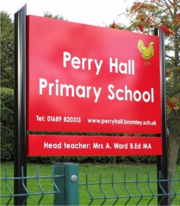 Premium Post Mounted Aluminium School Signs